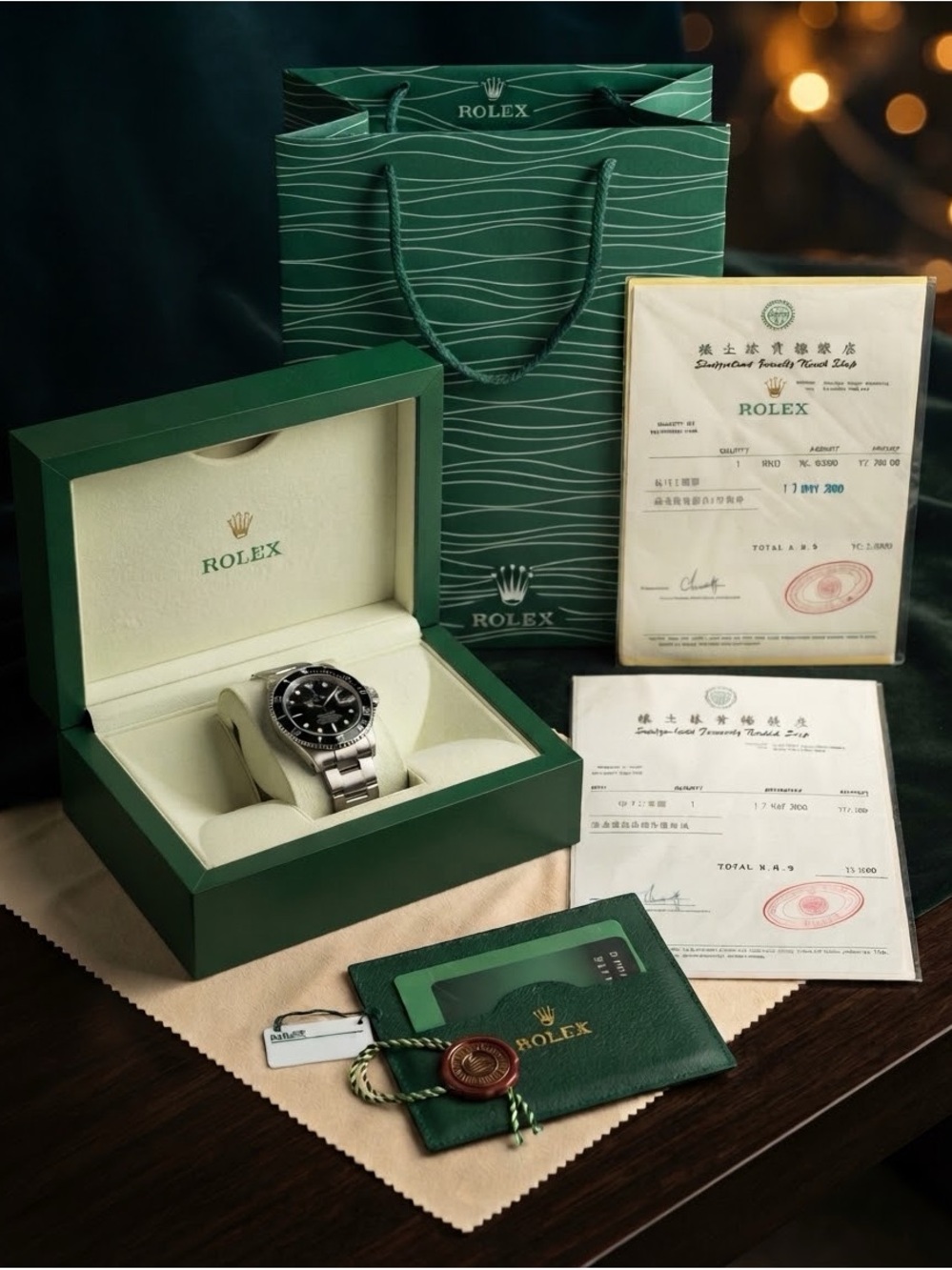 Designer R Submariner Date Oyster Perpetual silver Watch Complete Set